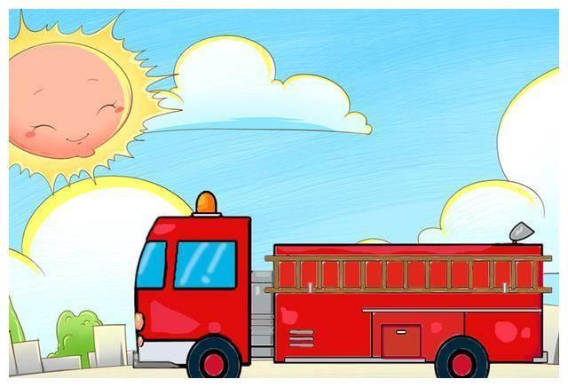 消防车简笔画 消防车简笔画图片大全