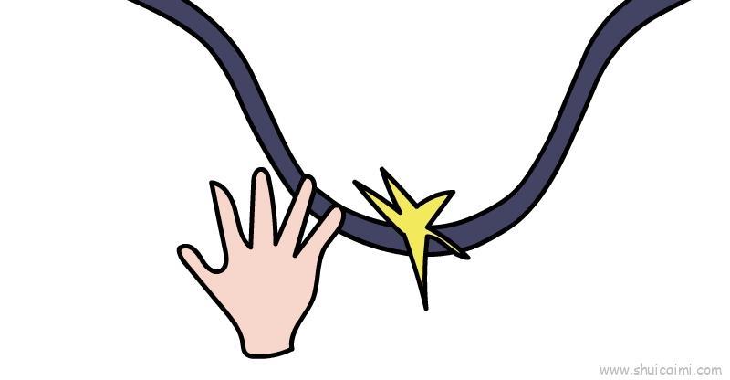 漏电火花儿童画怎么画 漏电火花简笔画画法