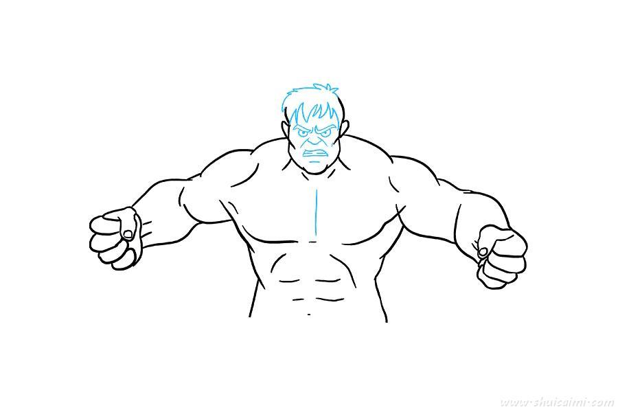 绿巨人怎么画 绿巨人简笔画步骤