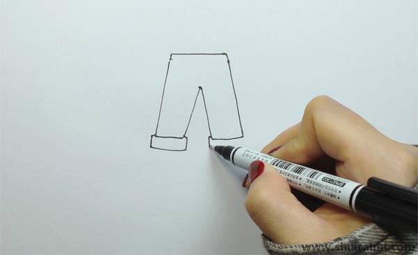 彩色牛仔裤儿童画怎么画 牛仔裤简笔画图片画法