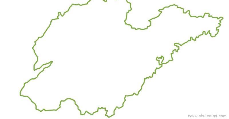 山东地图儿童画怎么画 山东地图简笔画步骤