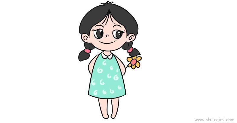 女孩儿童画怎么画 女孩简笔画好看