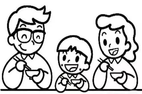 一家三口简笔画 一家三口简笔画图片