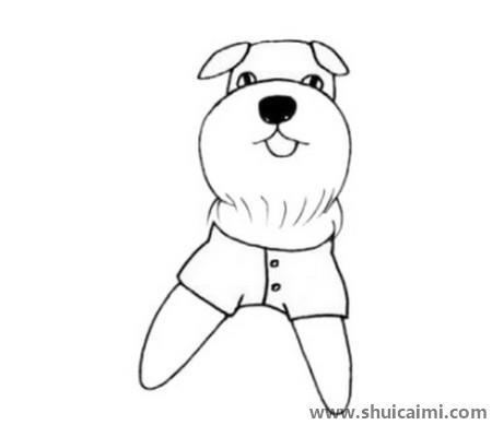 雪纳瑞儿童简笔画