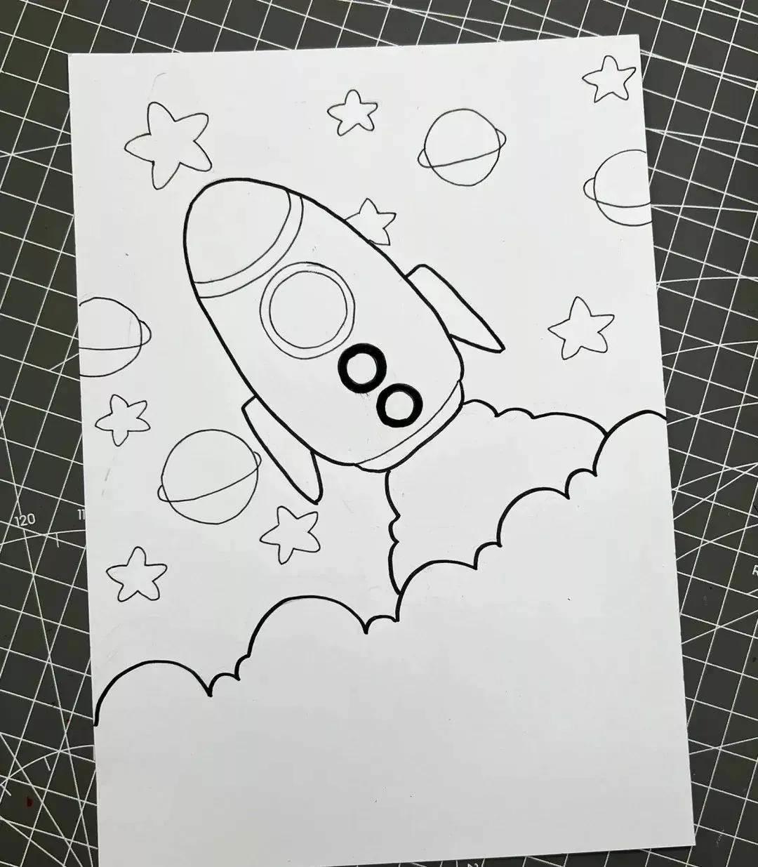 星空的简笔画图片大全 星空的简笔画图片大全大图