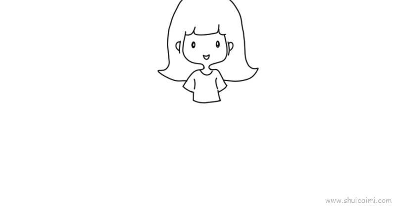 酷女孩儿童画怎么画 酷女孩简笔画画法
