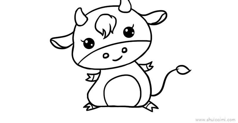 可爱小牛儿童画怎么画 可爱小牛简笔画简单