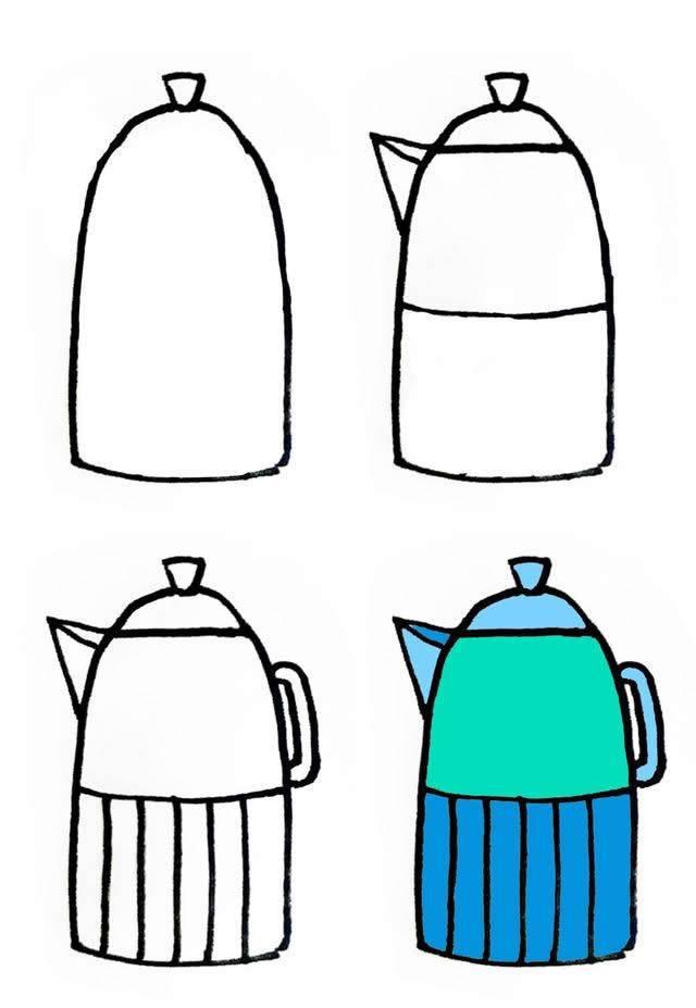 水壶简笔画 水壶简笔画彩色