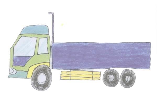 卡车简笔画 卡车简笔画儿童