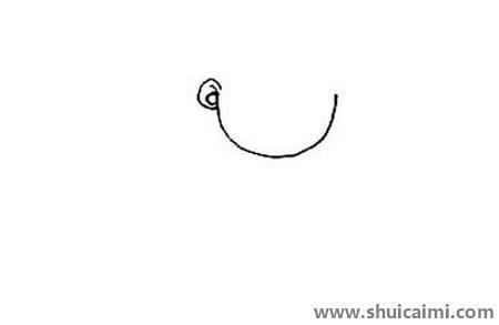 玩滑板的小男孩儿童简笔画