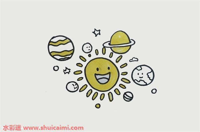 八大行星怎么画 八大行星简笔画简单又漂亮彩色