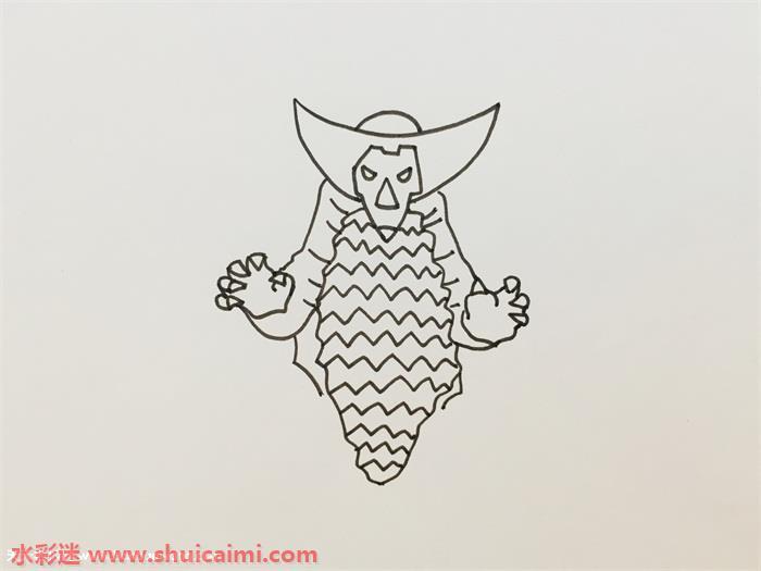 哥莫拉怎么画 哥莫拉简笔画简单又漂亮
