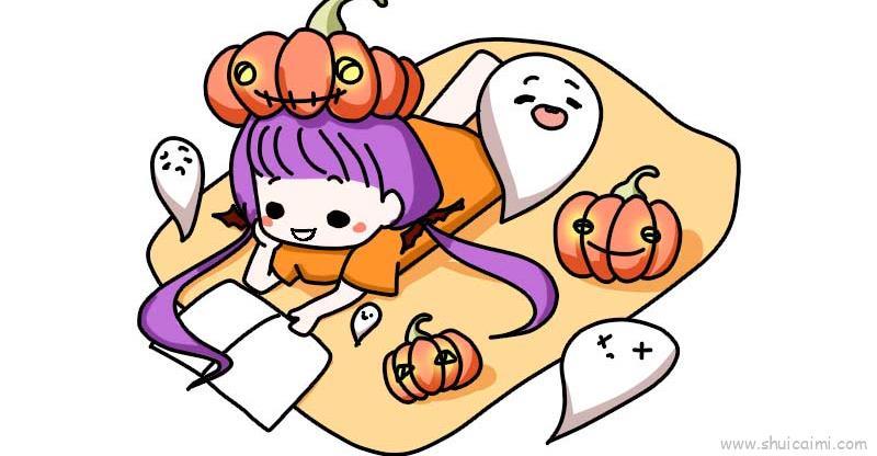 快乐万圣节儿童画怎么画 快乐万圣节简笔画步骤
