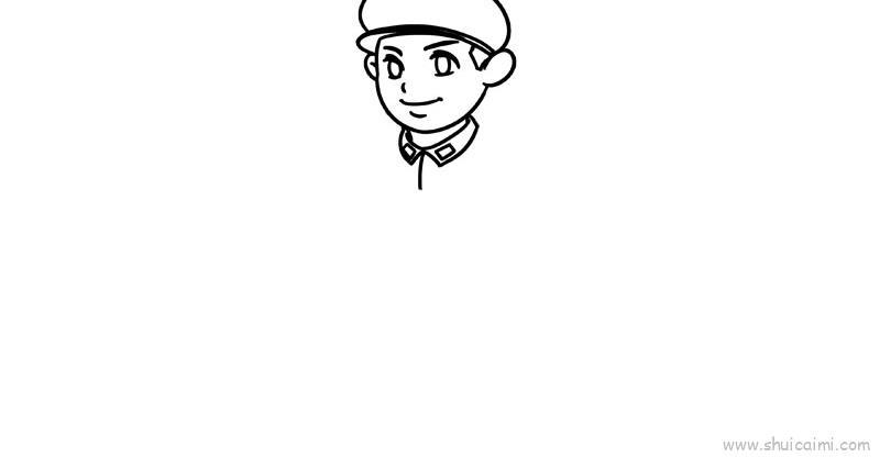 雷锋叔叔儿童画怎么画 雷锋叔叔简笔画步骤