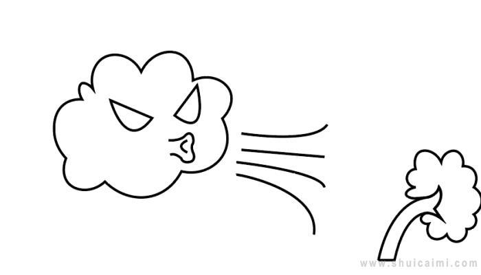 台风简笔画怎么画 台风简笔画图片大全
