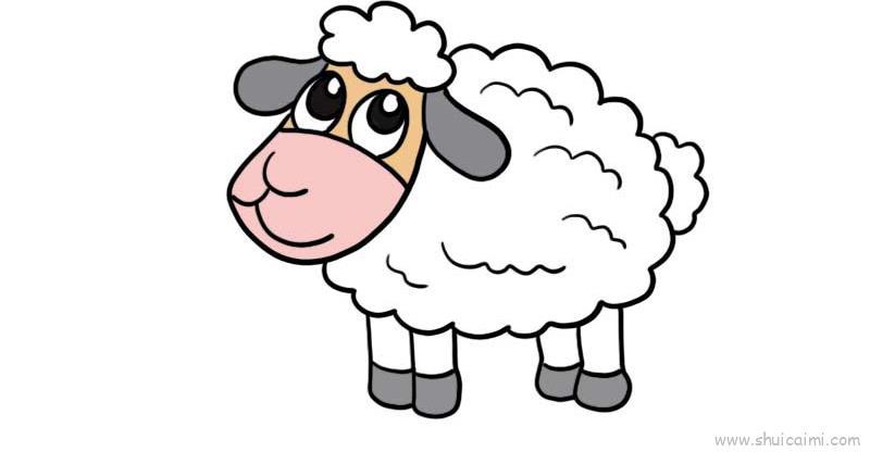 小羊儿童画怎么画 小羊简笔画简单