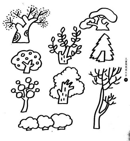 大树简笔画图片大全 大树简笔画图片大全大图