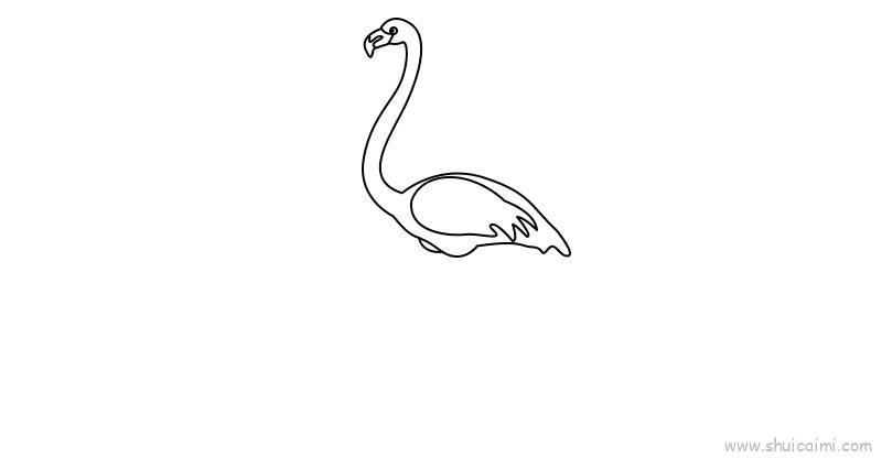 火烈鸟儿童画怎么画 火烈鸟简笔画好看