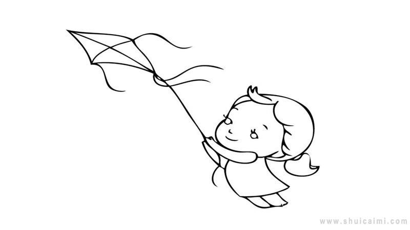 放风筝简笔画怎么画 放风筝简笔画顺序