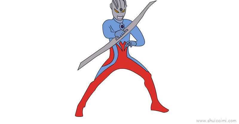 赛罗儿童画怎么画 赛罗简笔画步骤