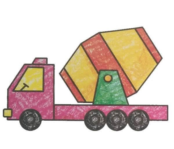 搅拌车简笔画图片大全 搅拌车简笔画图片大全幼儿