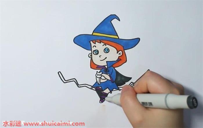 小魔女怎么画 小魔女简笔画漂亮