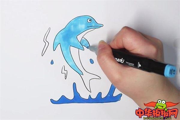 海豚怎么画 海豚简笔画步骤图