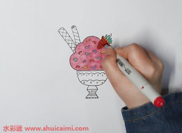 冰激凌怎么画 冰激凌简笔画图片大全带颜色