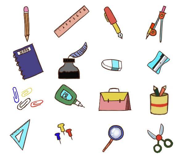 学习用品简笔画 小学生用品简笔画图片大全