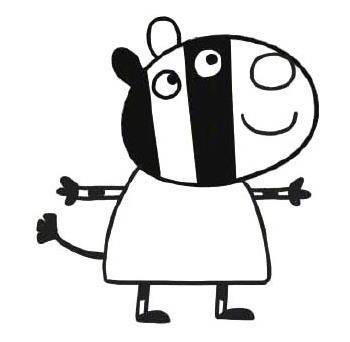 斑马简笔画 河马简笔画图片大全