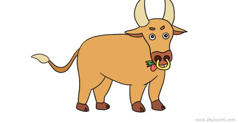 水牛儿童画怎么画 水牛简笔画画法