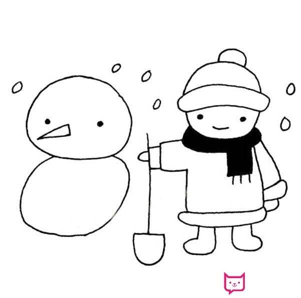雪人简笔画图片大全 雪人简笔画图片大全带颜色
