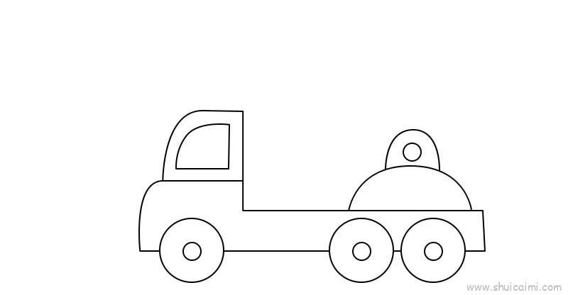 吊车儿童画怎么画 吊车简笔画简单又好看