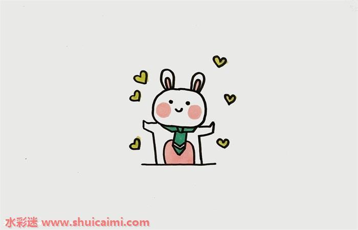兔子怎么画 兔子简笔画图片大全彩色