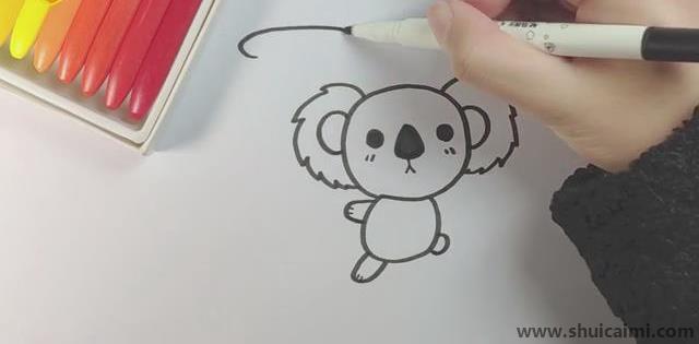 考拉儿童简笔画的绘画步骤教程