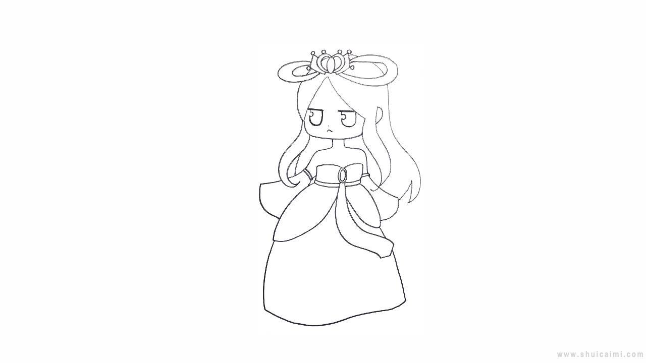 叶罗丽冰公主简笔画怎么画 叶罗丽冰公主简笔画图片大全