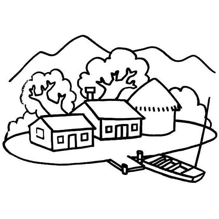 乡村简笔画图片大全 乡村简笔画图片大全带颜色