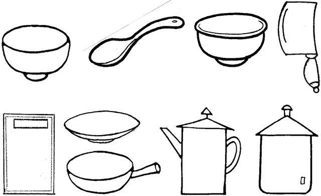 静物简笔画 静物简笔画组合