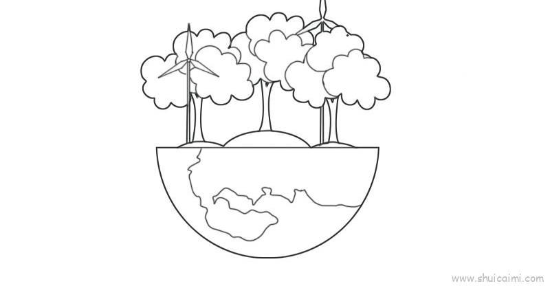 地球教程儿童画怎么画 地球教程简笔画简单