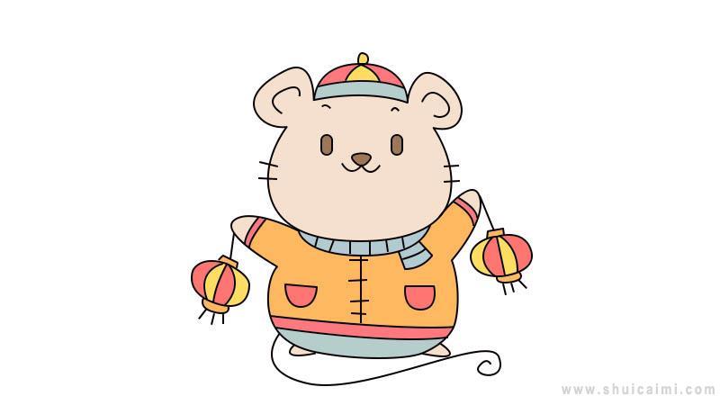 鼠年元旦简笔画怎么画 鼠年元旦简笔画顺序