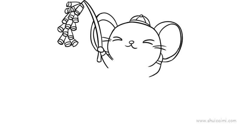 老鼠迎新年儿童画怎么画 老鼠迎新年简笔画简单