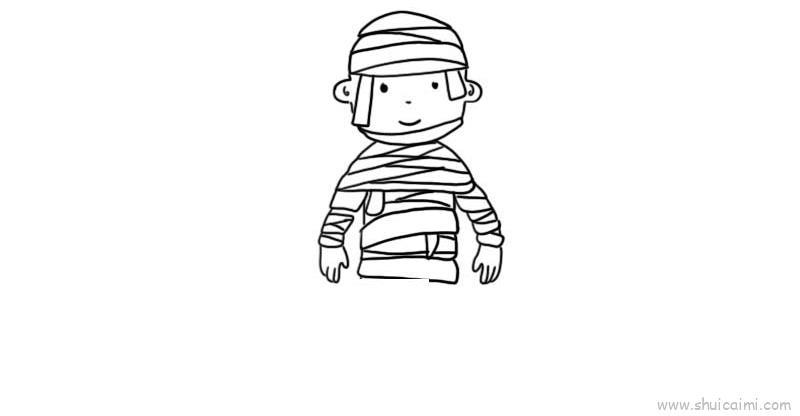木乃伊儿童画怎么画 木乃伊简笔画好看