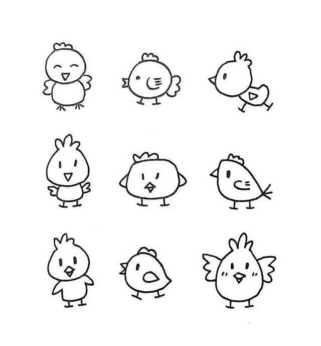 小动物简笔画图片大全可爱 小动物简笔画图片大全可爱卡通