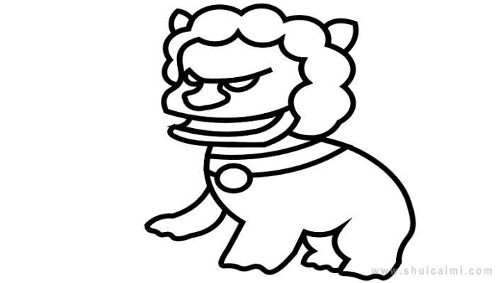 石狮子简笔画怎么画 石狮子简笔画简单
