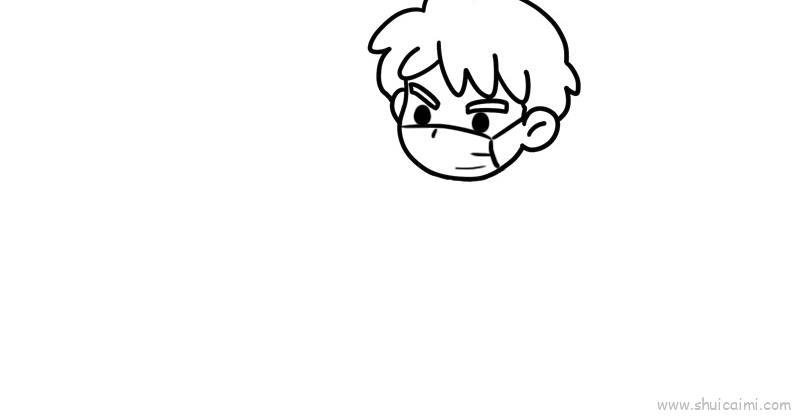 抗击非典儿童画怎么画 抗击非典简笔画简单