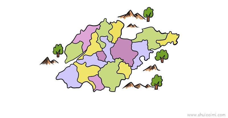 山东地图儿童画怎么画 山东地图简笔画顺序