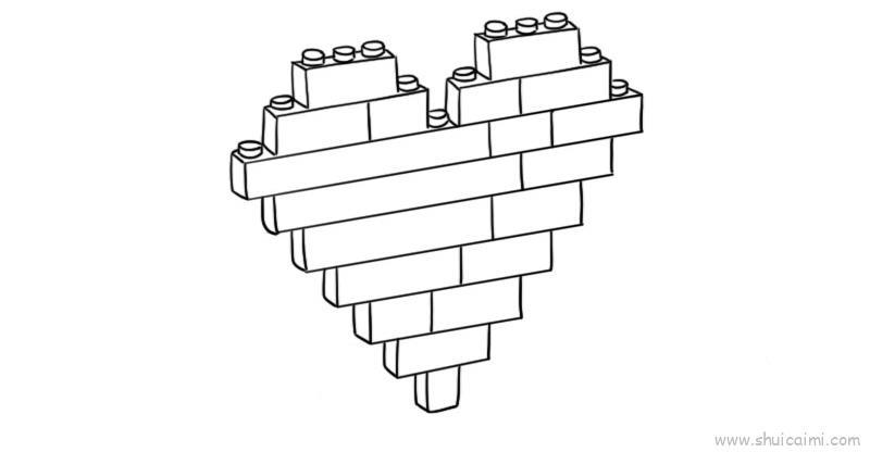 积木拼图儿童画怎么画 积木拼图简笔画好看