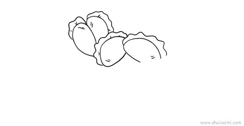 一笼饺子儿童画怎么画 一笼饺子简笔画好看