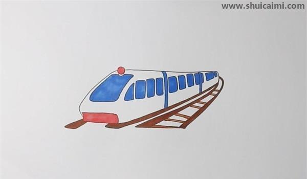 高铁简笔画怎么画 高铁简笔画步骤