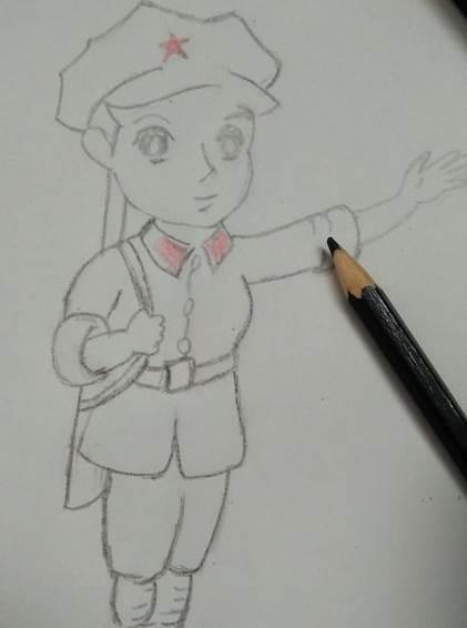 红军简笔画 红军简笔画简单又漂亮